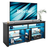Bestier Gaming 55/70 Inch LED Tall TV Stand for 55/60/65 Inch TV